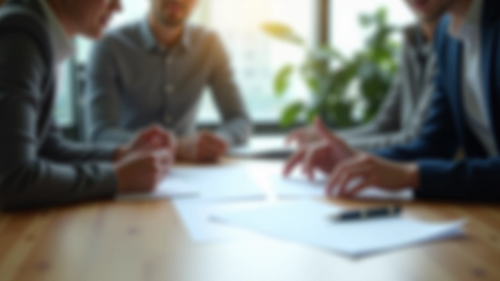 Professional lease negotiation consultation meeting with contract documents