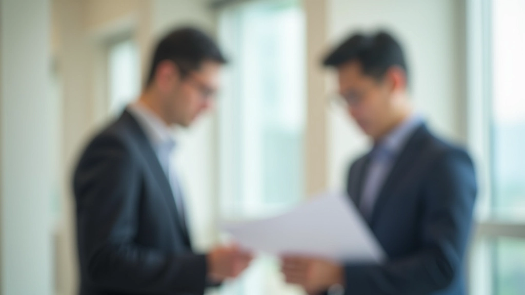 Landlord and tenant discussing lease terms in modern apartment with natural light